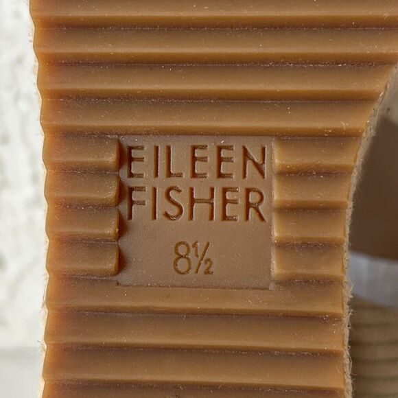 Eileen Fisher Grey Suede Platform Wedge Sandals Espadrille - Women's 8.5 - Picture 7 of 9